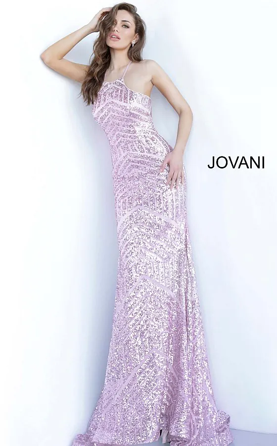 Jovani high neck glitter mermaid prom dress