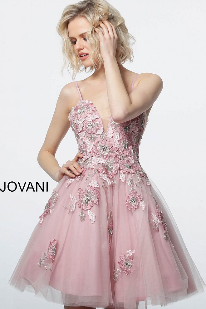 Blush floral sweet sixteen dress 67573