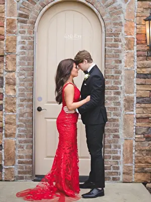 Jovani red sequin bodycon fitted prom dress