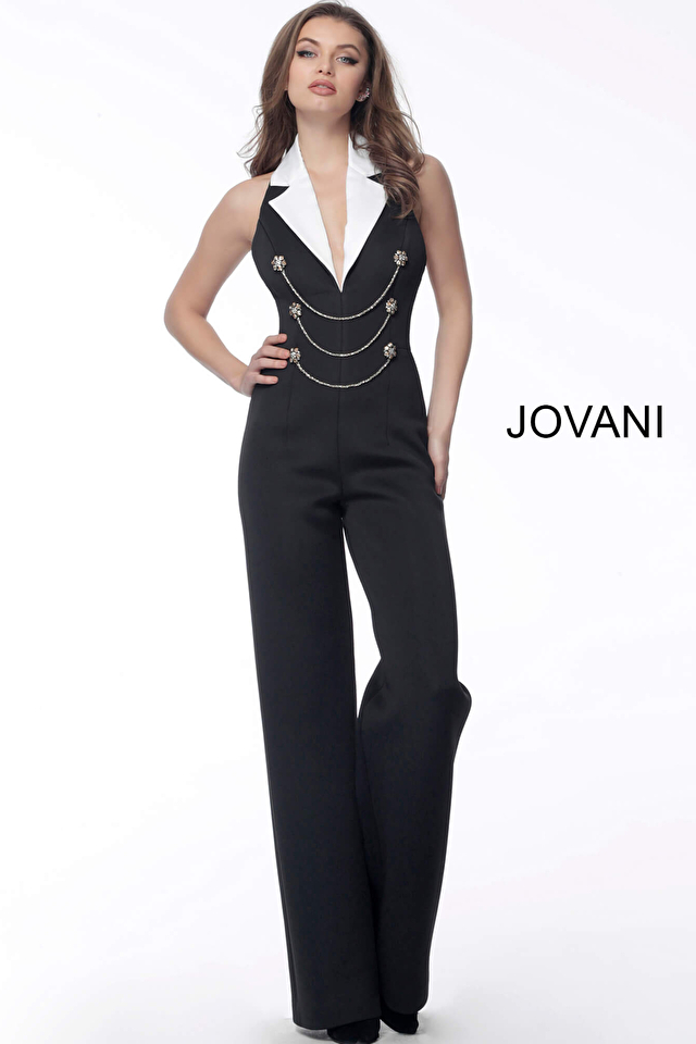 Model wearing Jovani style M65548 dress