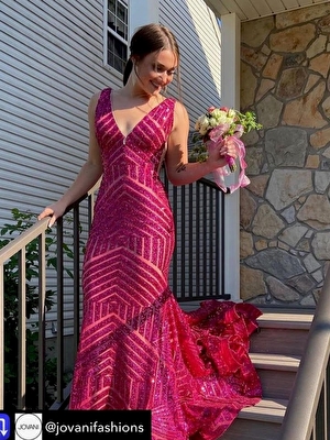 Jovani royal sequin prom dress 59762
