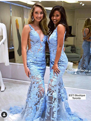 Light blue illusion prom dresses Jovani 60283