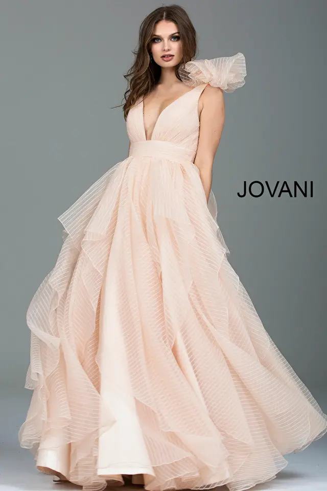 Model wearing Jovani style 55210 dress
