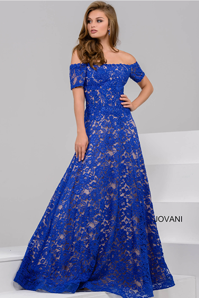 Model wearing Jovani style 42828 dress