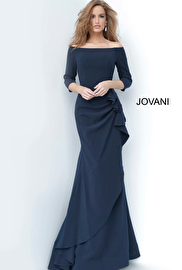 Navy Jovani 00446 evening dress