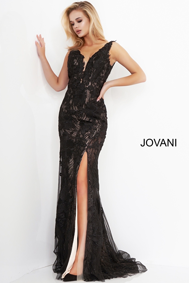 Model wearing Jovani style 02444 dress