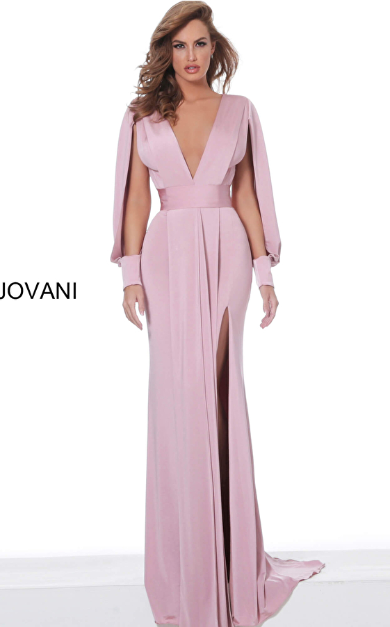 Mauve long sleeve Jovani dress 03376