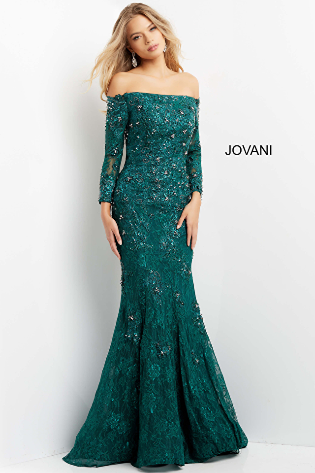 Model wearing Jovani style 03651 dress