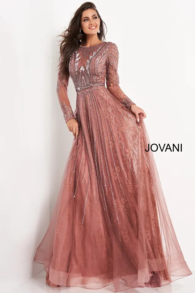 Model wearing Jovani style 04698 dress