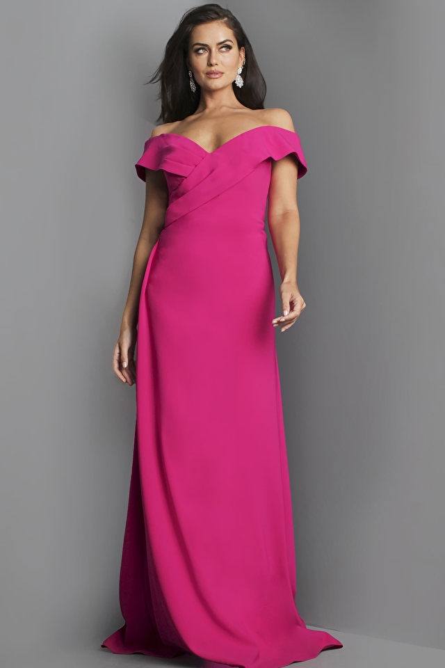 Model wearing Jovani style 06746 pink dress