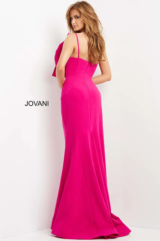 Jovani 07306 | Fuchsia One Shoulder Mermaid Evening Dress