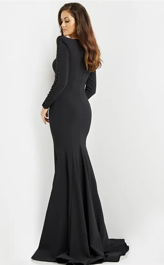 black long sleeve dress 09587