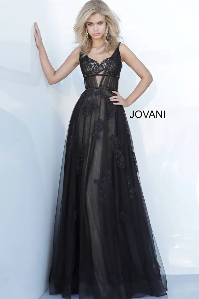 Model wearing Jovani style 1025 dress