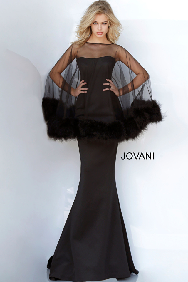 Model wearing Jovani style 1142 dress