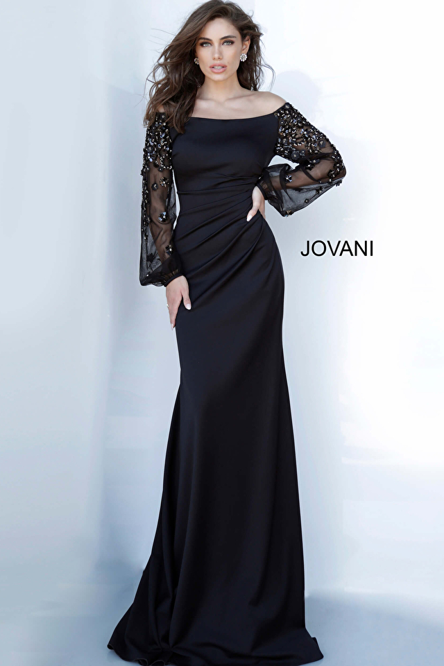 Model wearing Jovani style 1156 dress