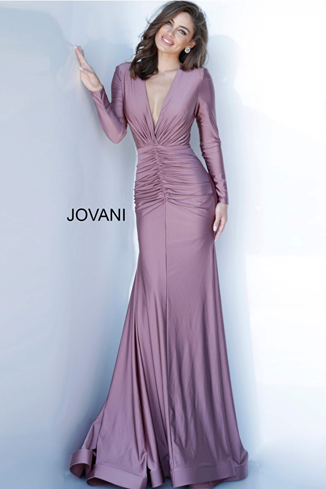 Model wearing Jovani style 1850 dress