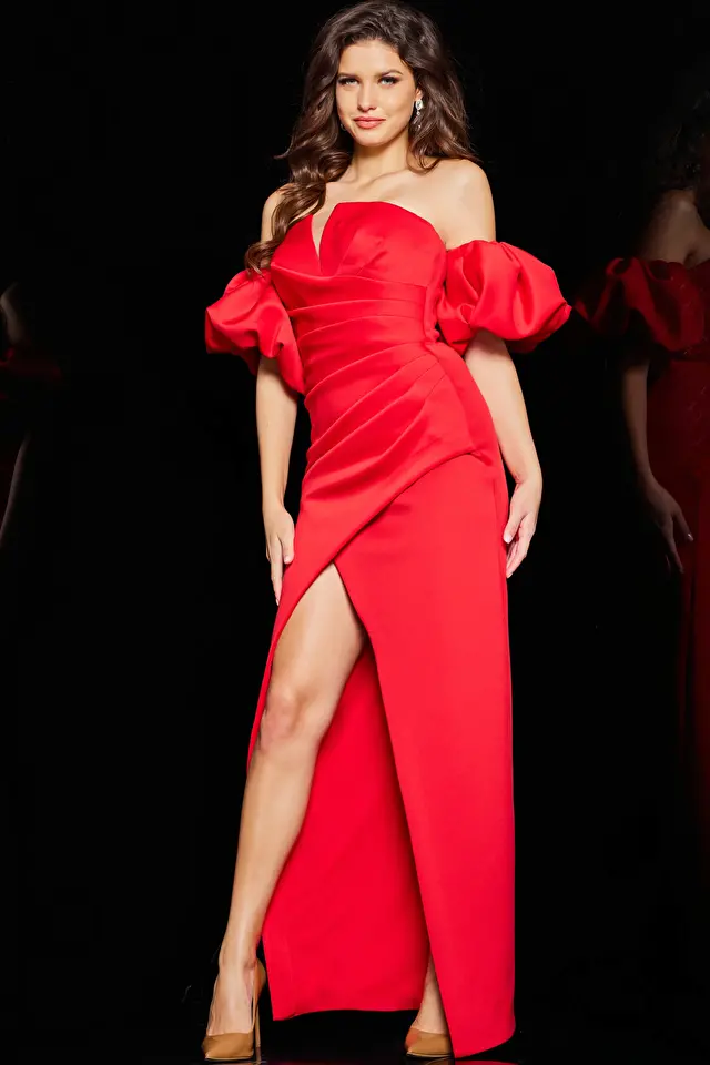 Model wearing Jovani style 220710 dress