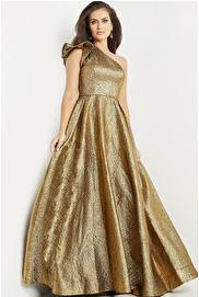 gold a line dress 22268
