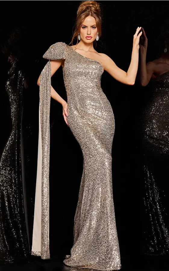 gold formal gown 23355
