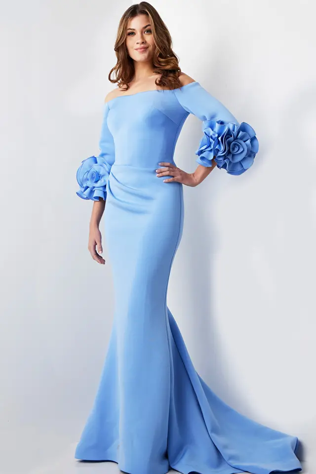 Calvin Klein Royal Blue Piped Flutter Sleeve Sheath Dress - Laura Mintz