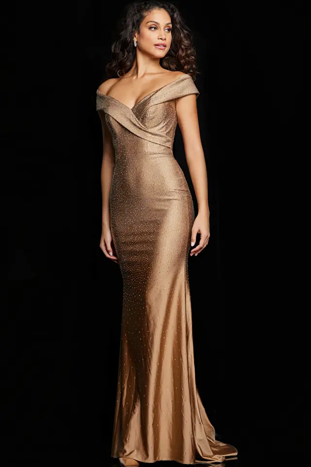 Copper beaded dress 26068