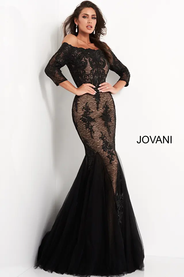 Model wearing Jovani style 3376 dress