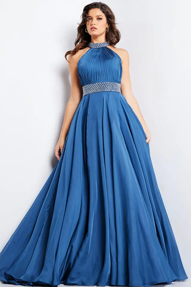 Model wearing Jovani style 36749 prom dress