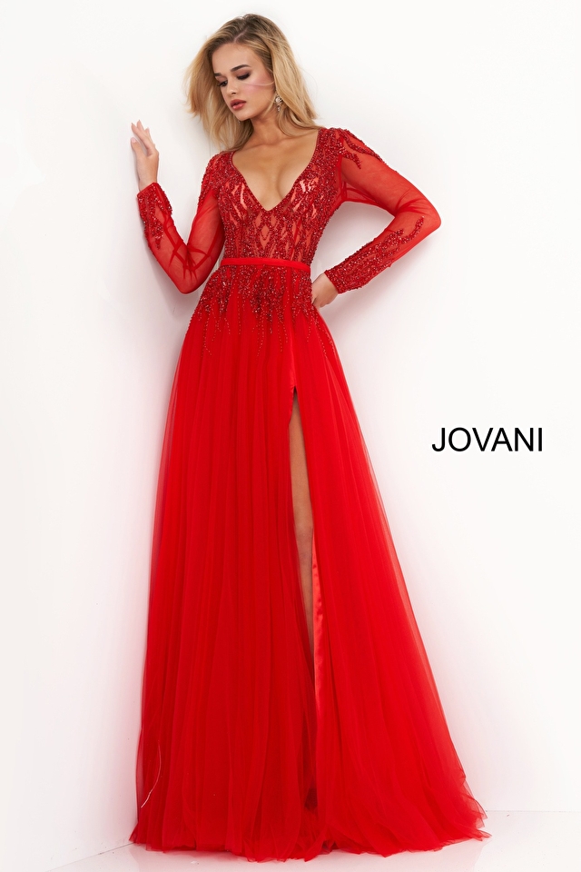 Model wearing Jovani style 60325 dress