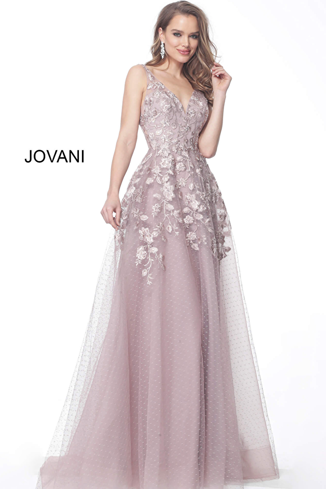 Model wearing Jovani style 65934 dress