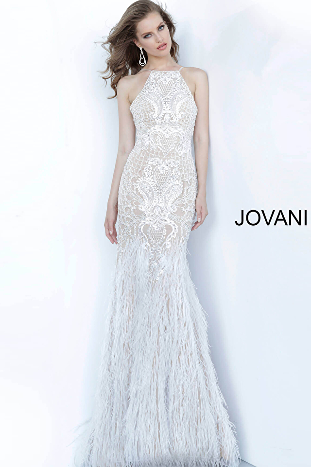Model wearing Jovani style 68300 dress