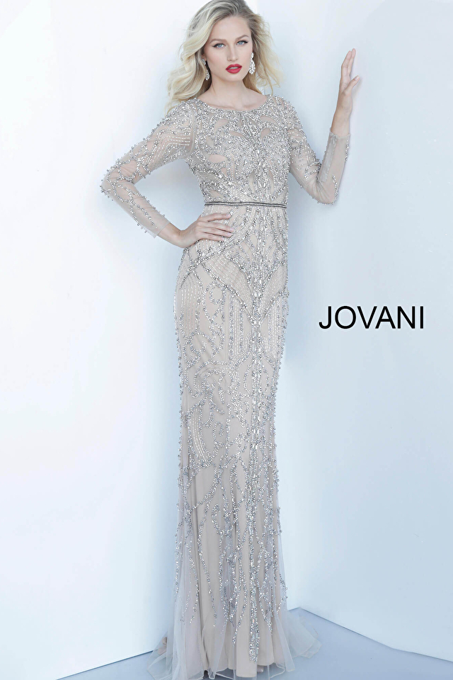 Model wearing Jovani style 68305 dress