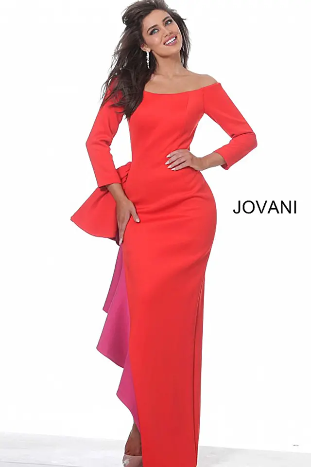 Model wearing Jovani style 00574 dress