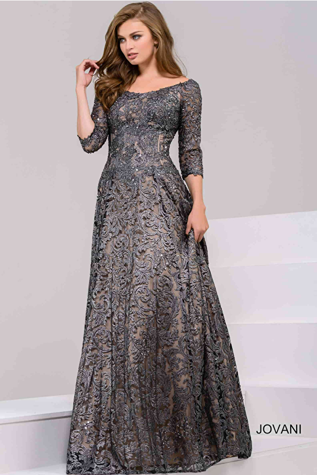 Model wearing Jovani style 37938 dress