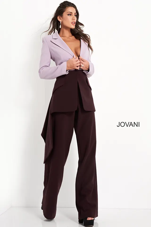 Purple pant suit M04268