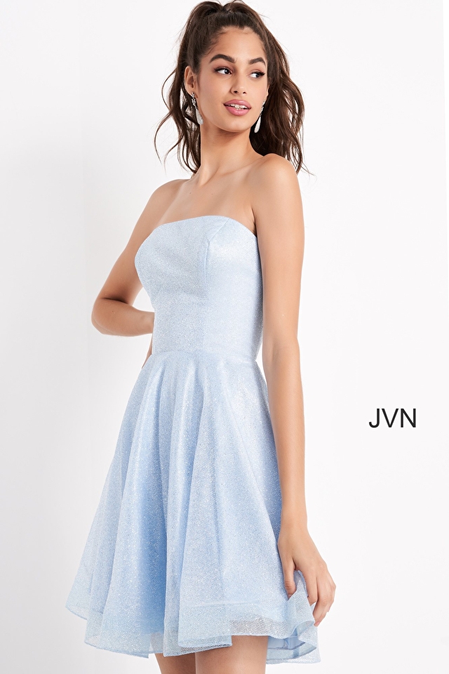 Model wearing Jovani style K04640 bat mitzvah dress