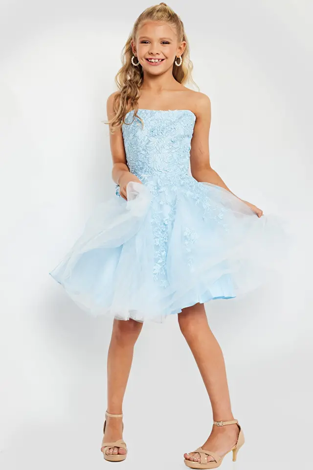 blue tulle dress K1830