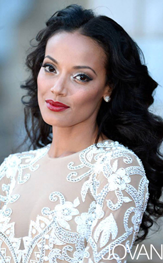 Selita Ebanks in an embroidered fitted Jovani dress 78258