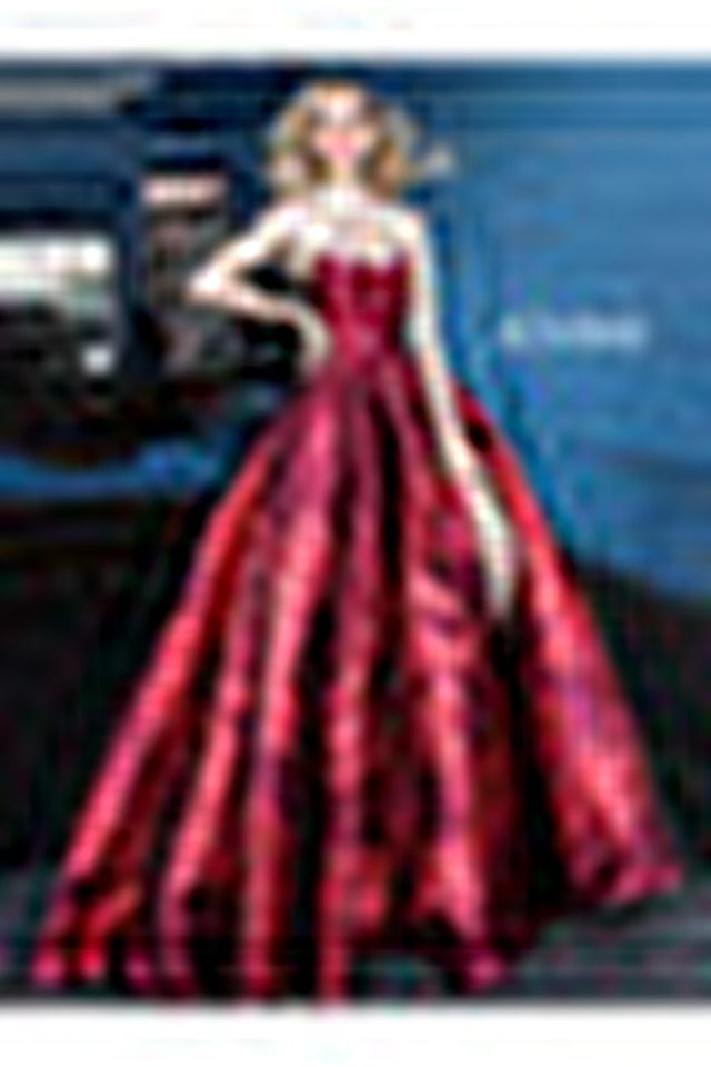 Red pleated A line skirt gown Jovani 02038