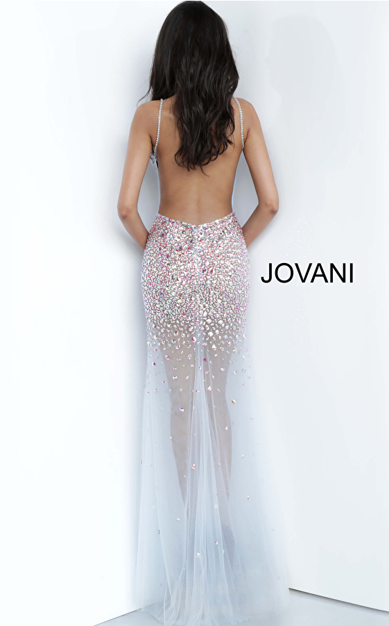 Lilac backless prom dress Jovani 02047