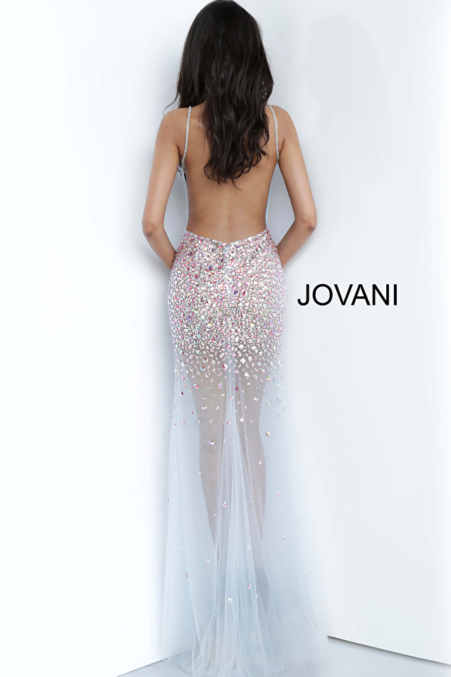 Lilac backless dress Jovani 02047