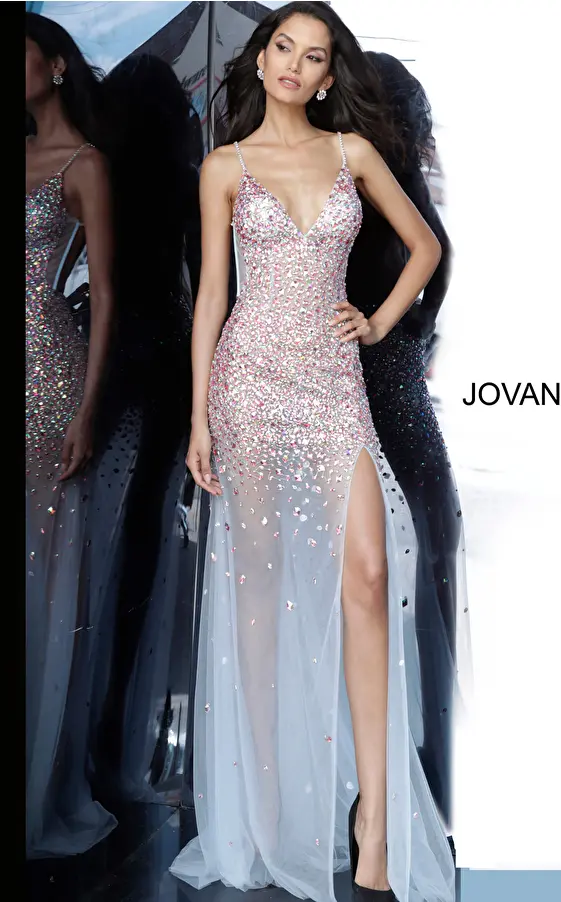 jovani Beaded Illusion Jovani Prom Dress 02047