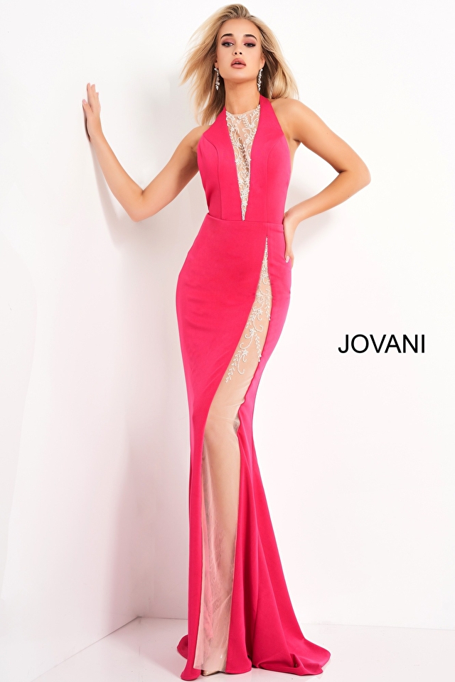 Model wearing Jovani style 02086 dress