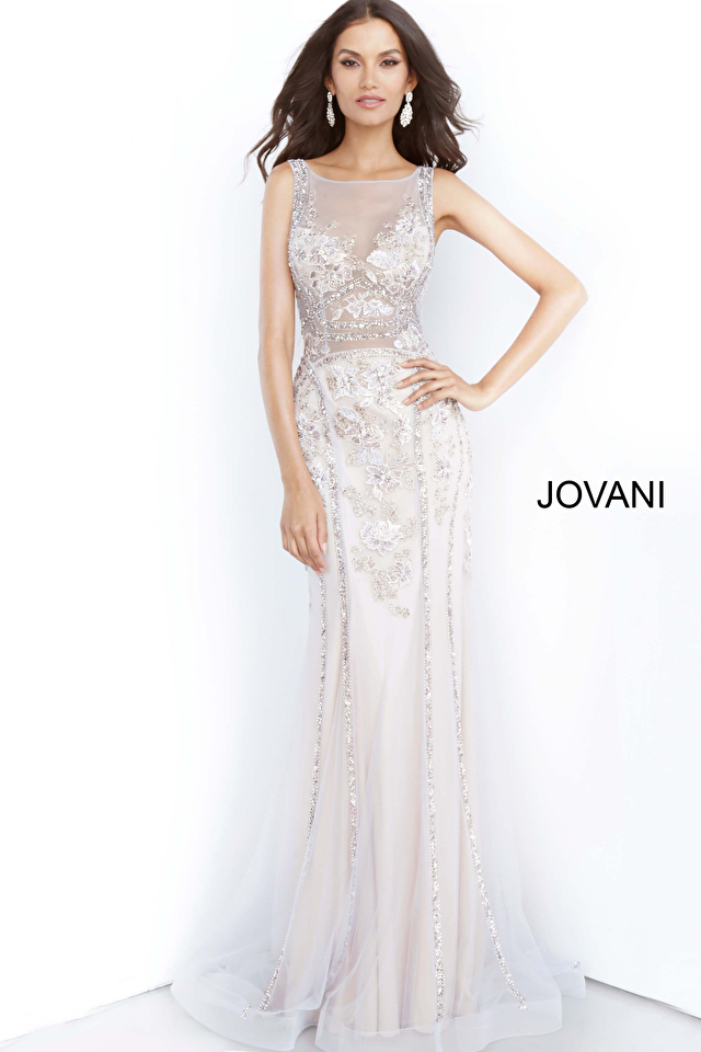 Model wearing Jovani style 02580 dress