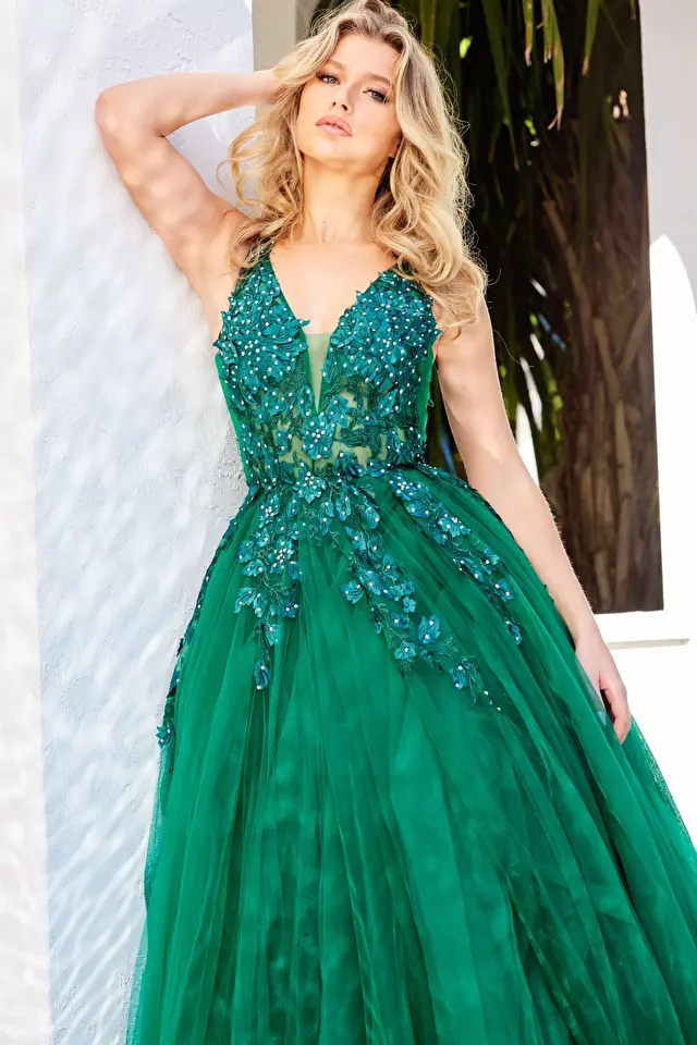Evening Gowns Sleeves Green Wedding Dresses | Emerald Green Formal Dress  Sleeves - Evening Dresses - Aliexpress