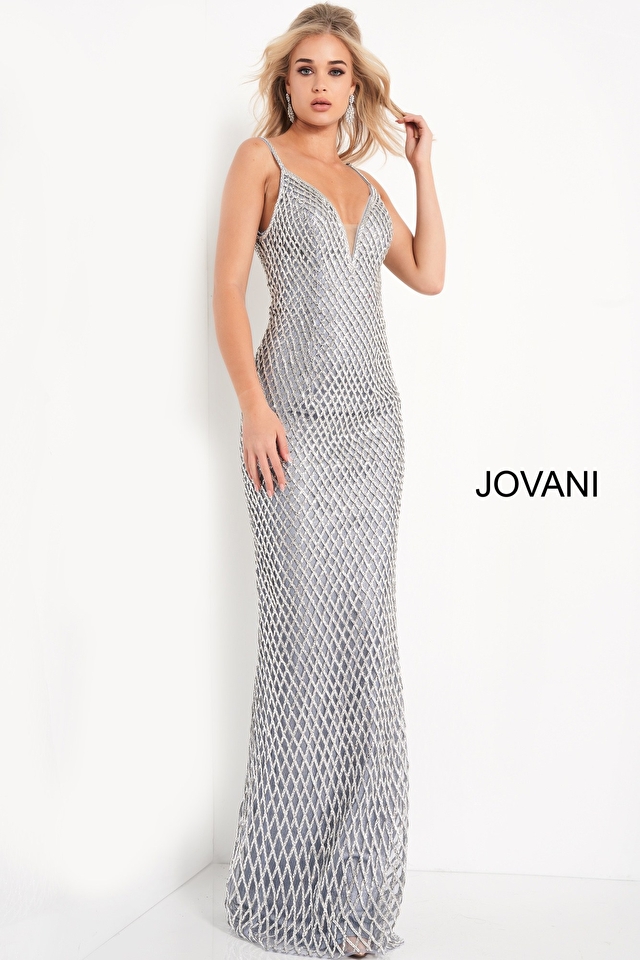 Model wearing Jovani style 05754 dress