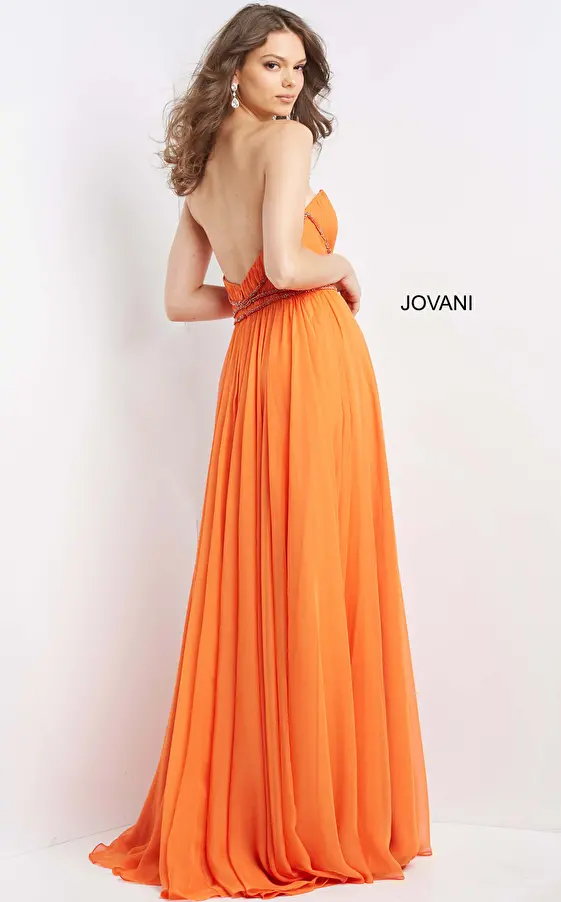 Orange chiffon gown Prom 2022 