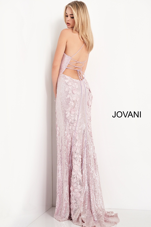 Ice pink tie back Jovani prom dress 06109