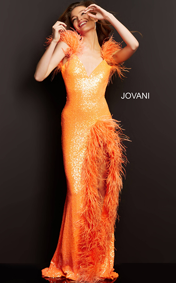 Jovani 06164 Fitted sequin Prom Dress