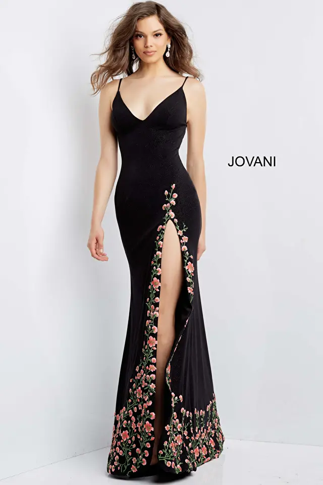 Model wearing Jovani style 07148 dress