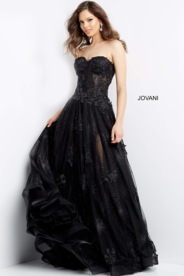 black prom, dresses